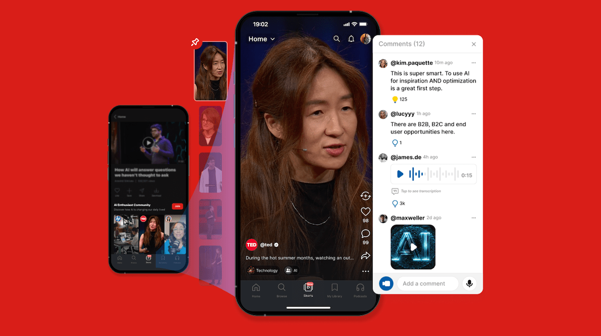 Ted's app launches a short video feature ahead of potential Tiktok ban