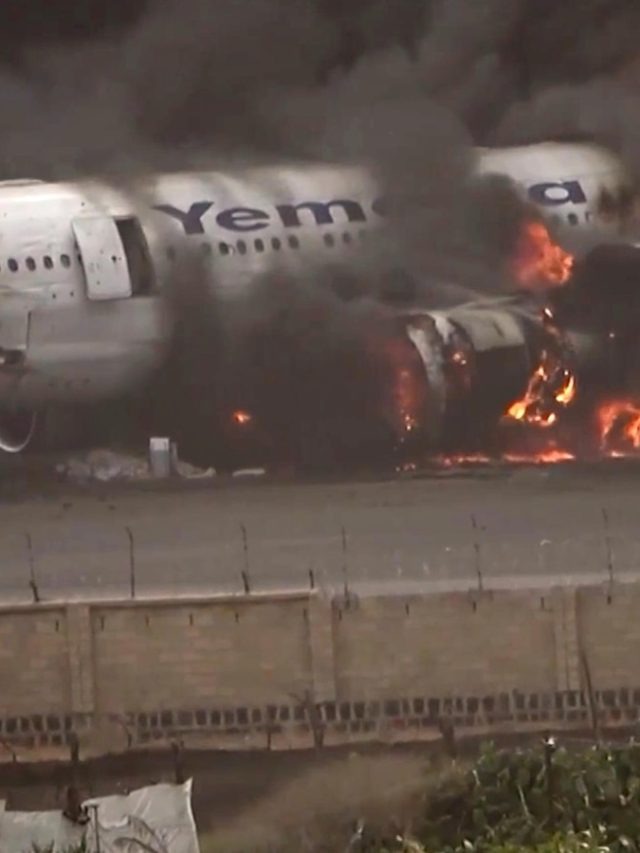 The fighter plane dropped from the Harry S Truman. Yemen's Hushis assesses Sanaa Airport losses