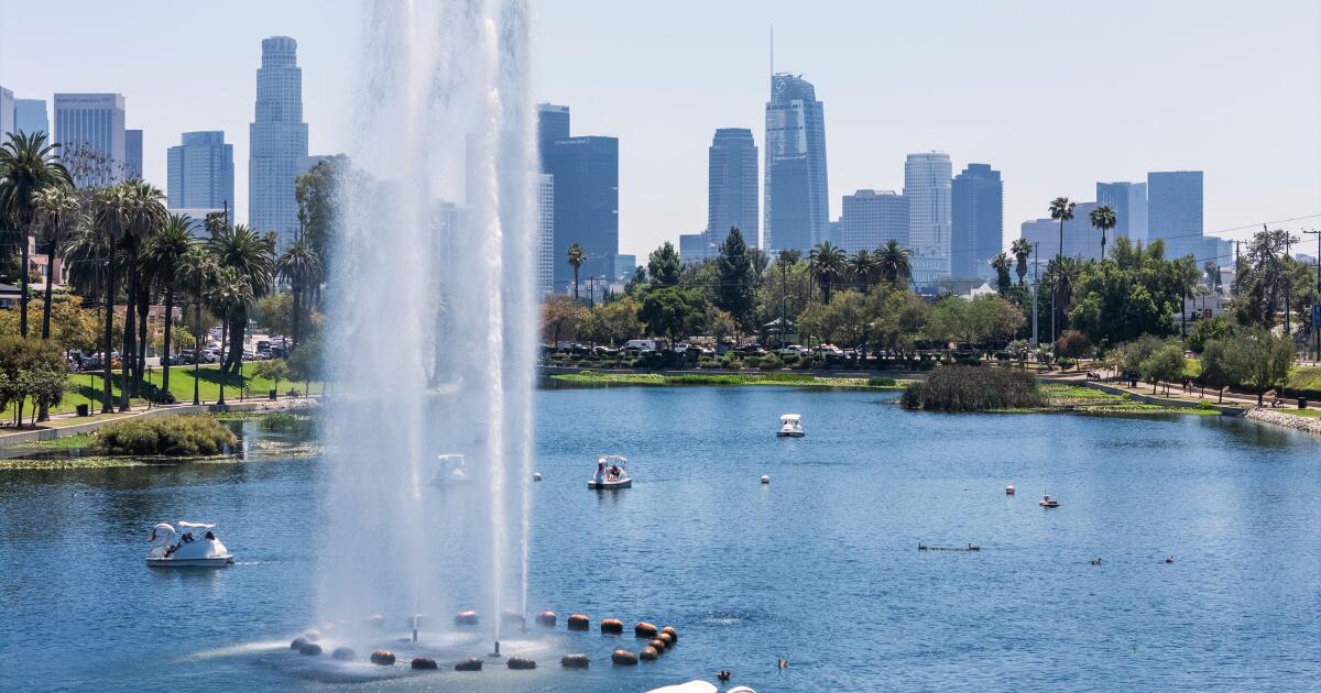The heat wave in Southern California began to break. More possible gray looms