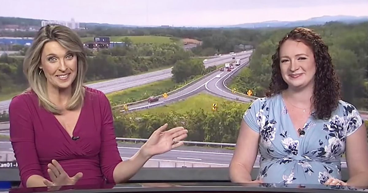 The pregnant anchor water bursts out in the morning report, and then she keeps moving forward