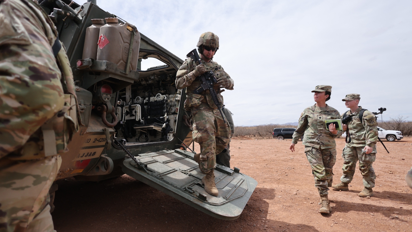 Trump has expanded military uses on the southern border. Are there any legal restrictions? : NPR