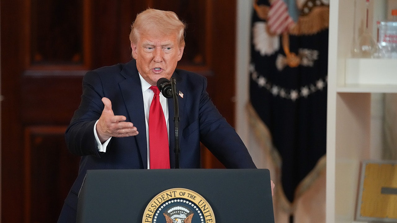Trump says the economy is in a “transition period, downplaying the recession problem