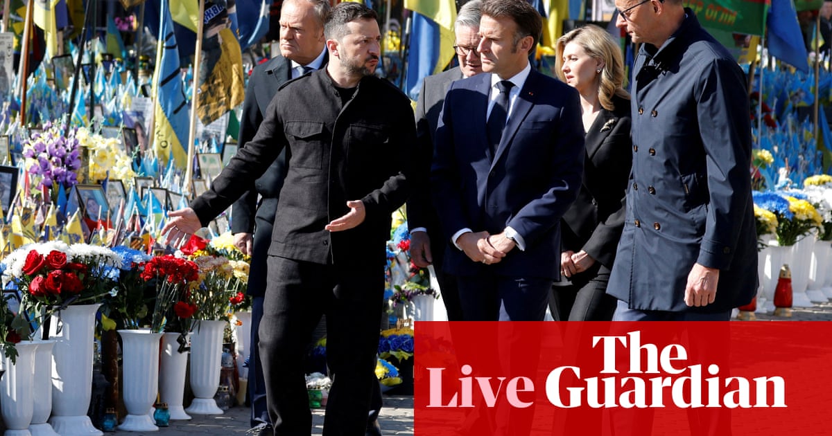Ukrainian War Scene: Leaders from Britain, France, Germany and Poland arrive in Kiev to push for a ceasefire | Europe
