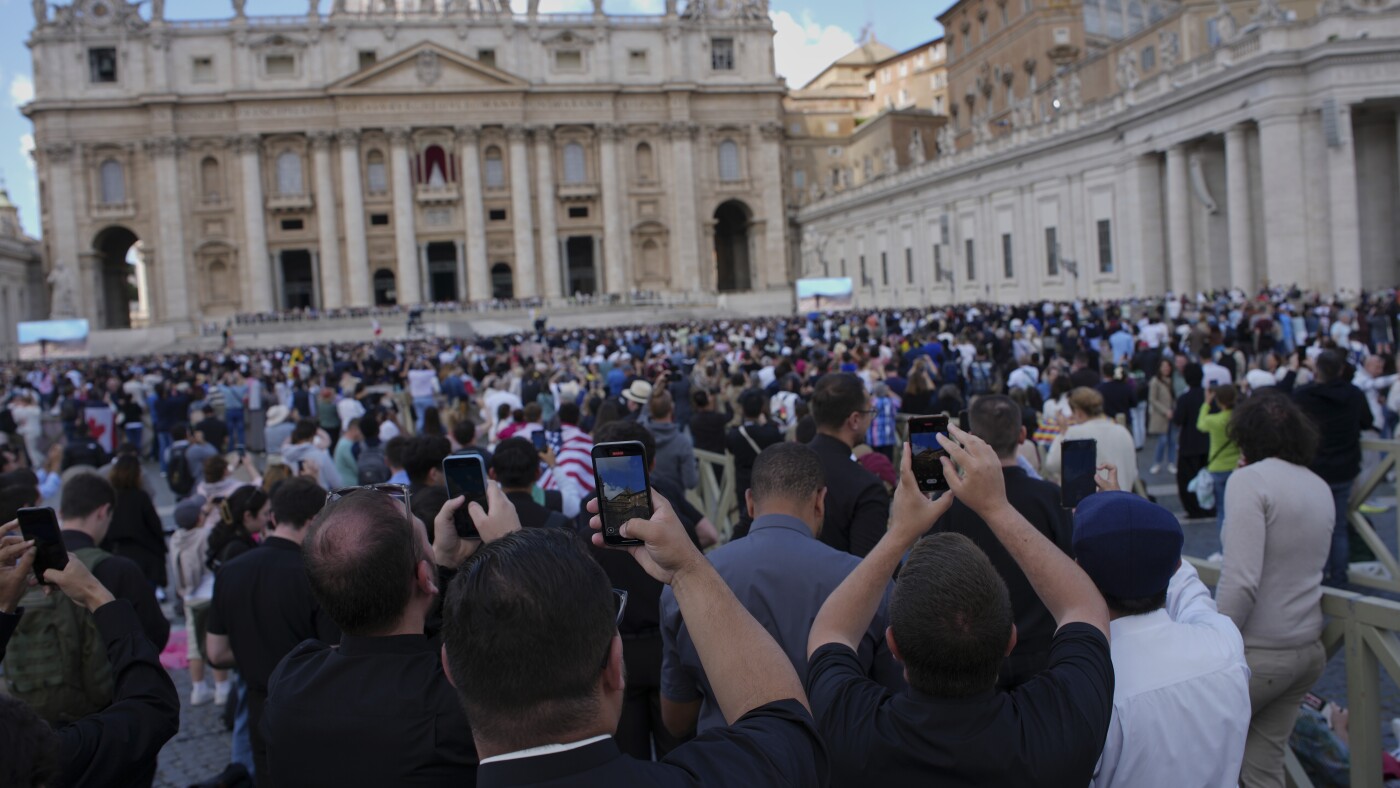 What was going on inside St. Peter's Square when the new pope was announced: NPR