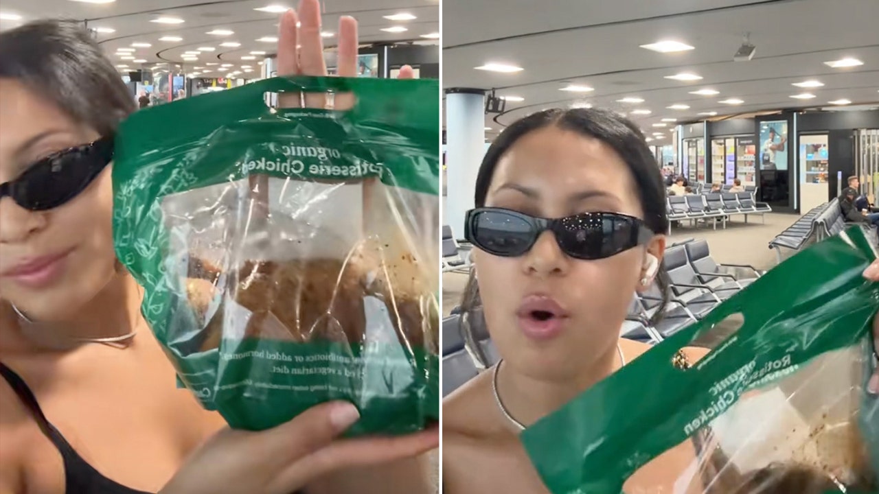 Woman uses whole barbecue chicken as carry-on bag and surprise TSA agent