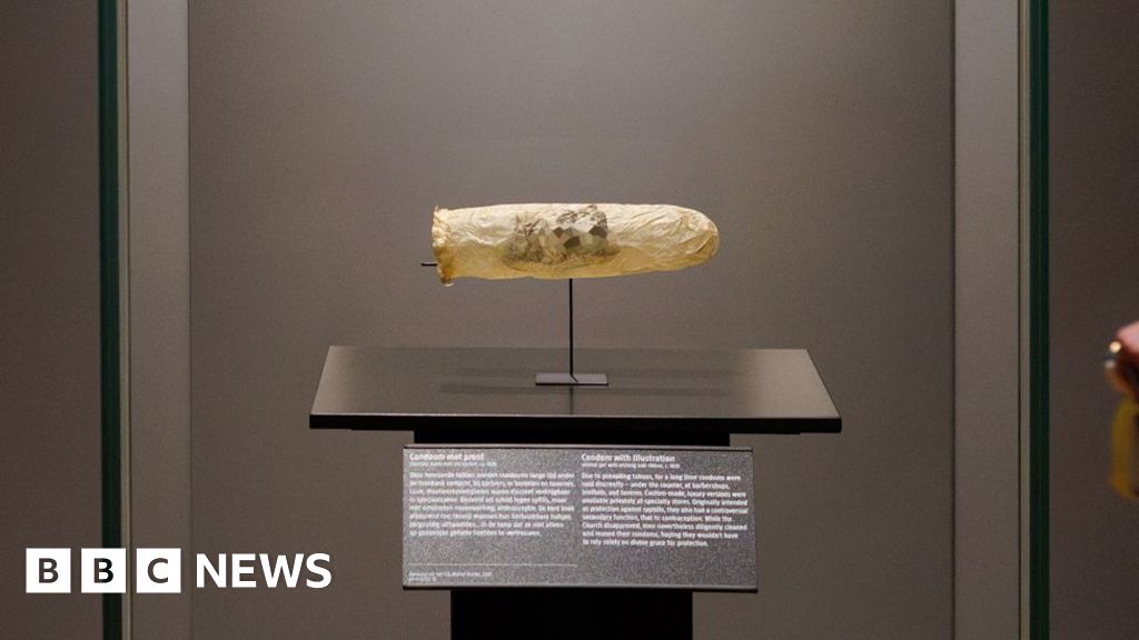 200-year-old condoms are on display at the Amsterdam Museum