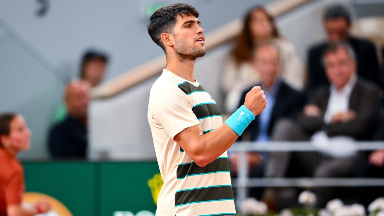 Alcaraz returns to France Open final after Musetti retires