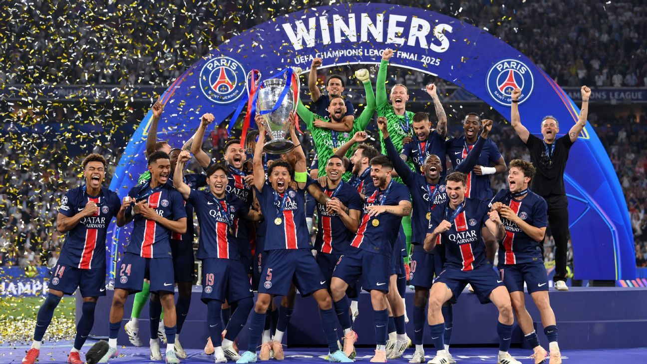 Champions League Final: PSG Rout Inter Milan wins first place with record championship