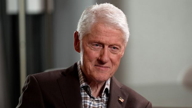 Clinton as president and his new thriller