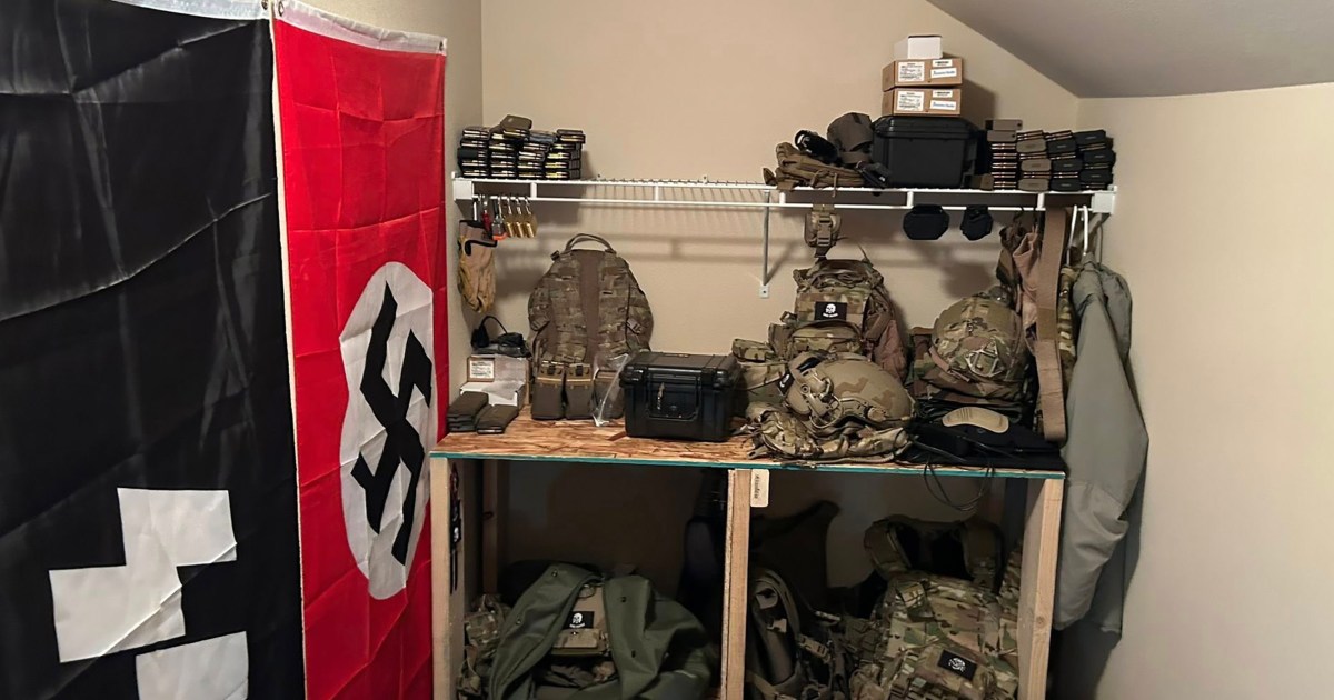 FBI discovered caches of guns, armor and Nazi utensils while raiding home in Washington state