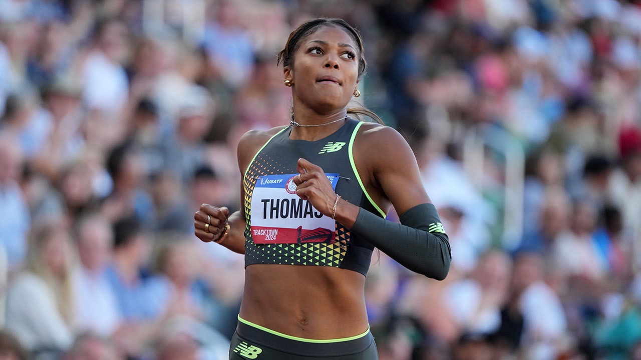 Olympic gold medalist Gabby Thomas meets Heckler in track and field competition