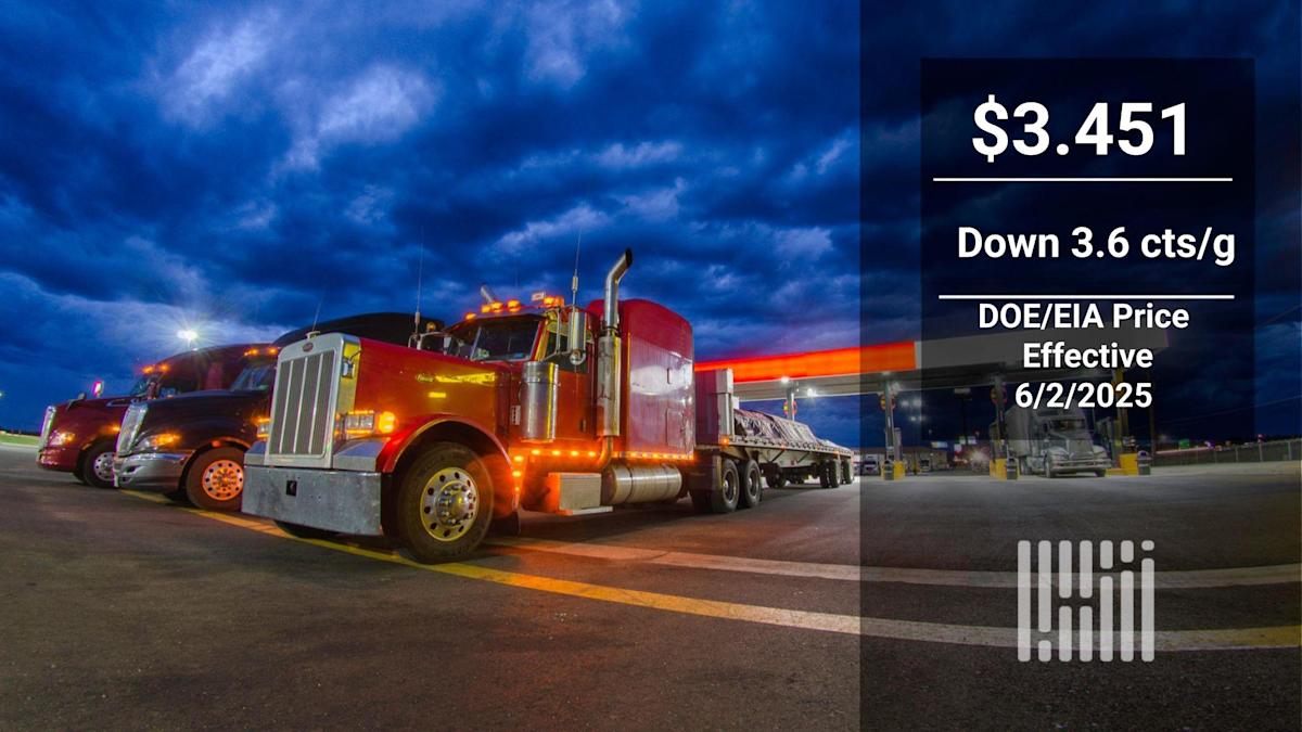 The lowest diesel benchmark price since September 2021