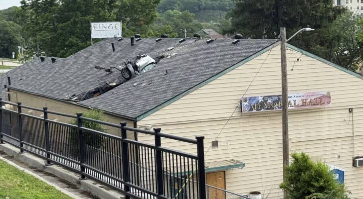 Two cars hit the roof of this veterans' hall in just three months – this is the impact of insurance