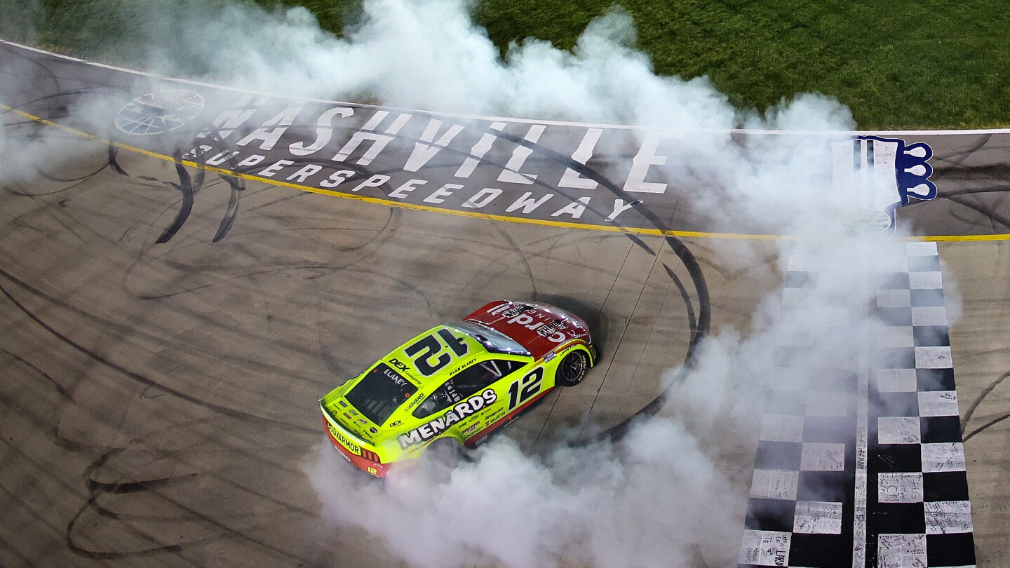 Winner, Nashville NASCAR Cup loser Ryan Blaney won